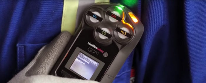 Het draagbare gasdetectiesysteem van G7 is altijd verbonden via draadloze communicatie.