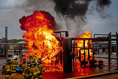Oil and gas fire gas detection