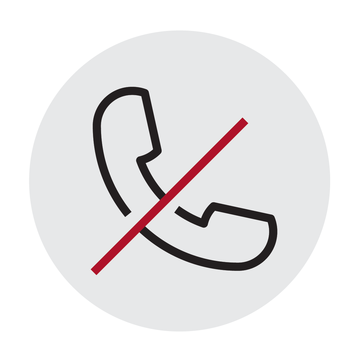 geen mobiele telefoon alleenwerkende