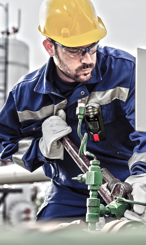 oliearbeider petrochemische gasdetectie