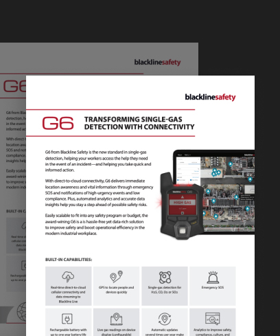 Brochure over verbonden veiligheidsgasdetectie en alleenwerkers