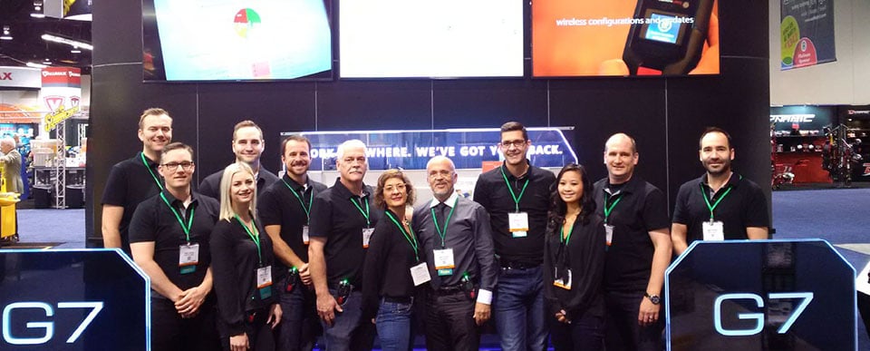 Het Blackline Safety-team dat G7 Connected Safety lanceerde op het NSC Congress and Expo